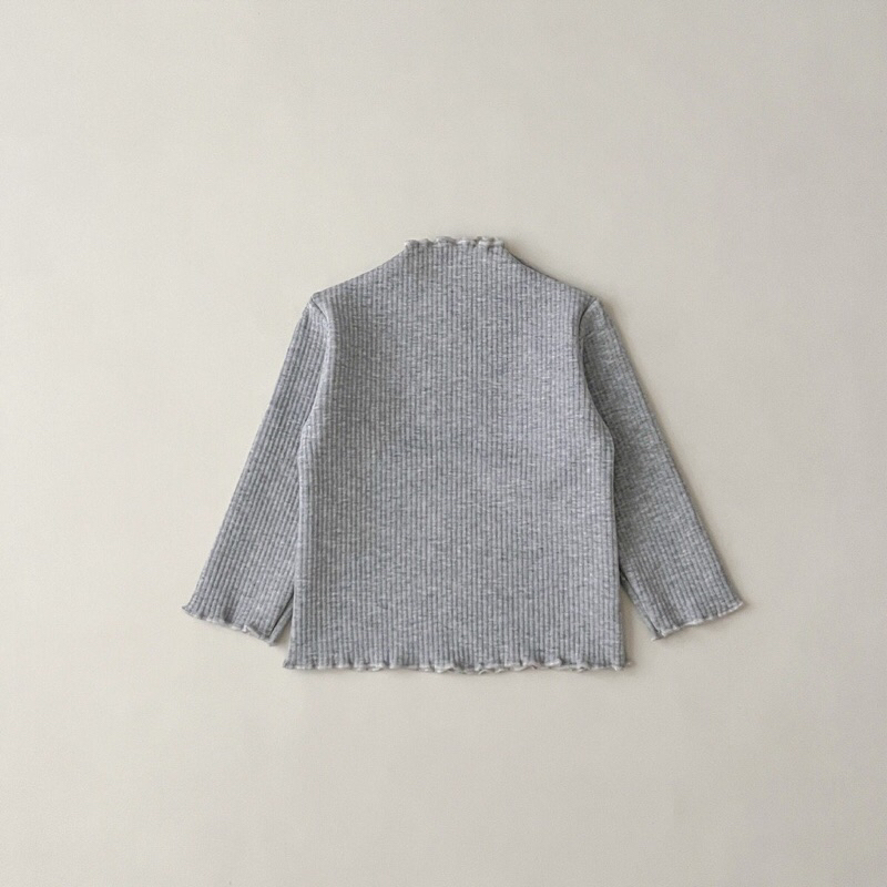 Áo giữ nhiệt dài tay cổ bèo cotton Hàn cho bé trai,bé gái