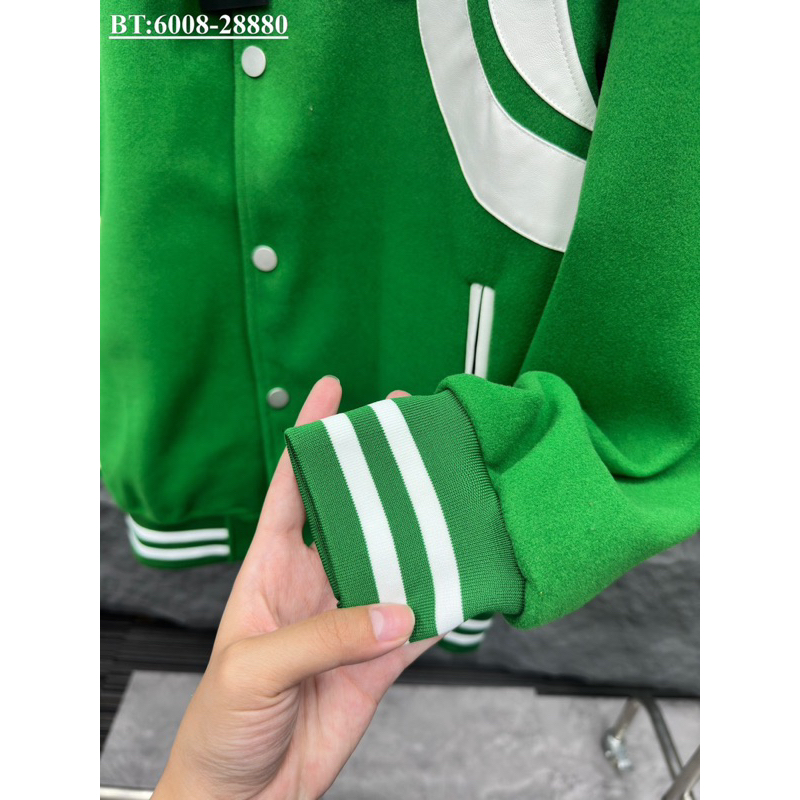 Áo bomber TEEDDY vải dạ phối da chất liệu dày dặn