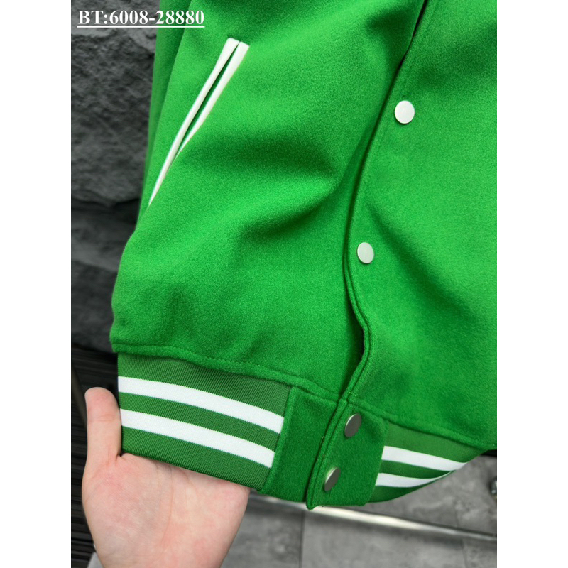 Áo bomber TEEDDY vải dạ phối da chất liệu dày dặn