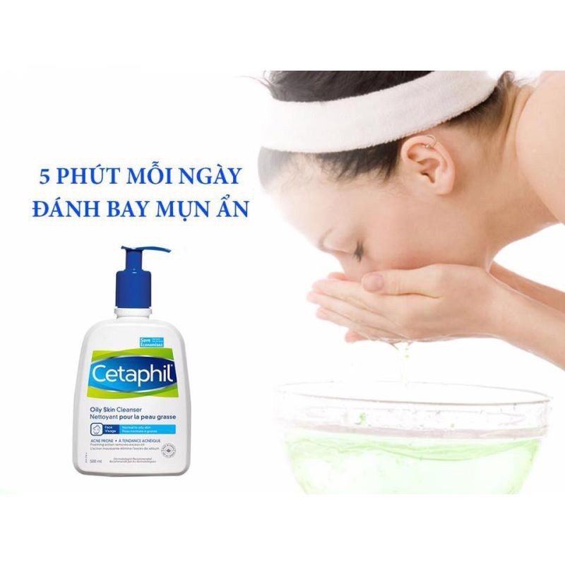 Sữa rửa mặt dịu nhẹ Cetaphil 473ml mẫu dành cho da dầu và da nhạy cảm chính hãng | BigBuy360 - bigbuy360.vn