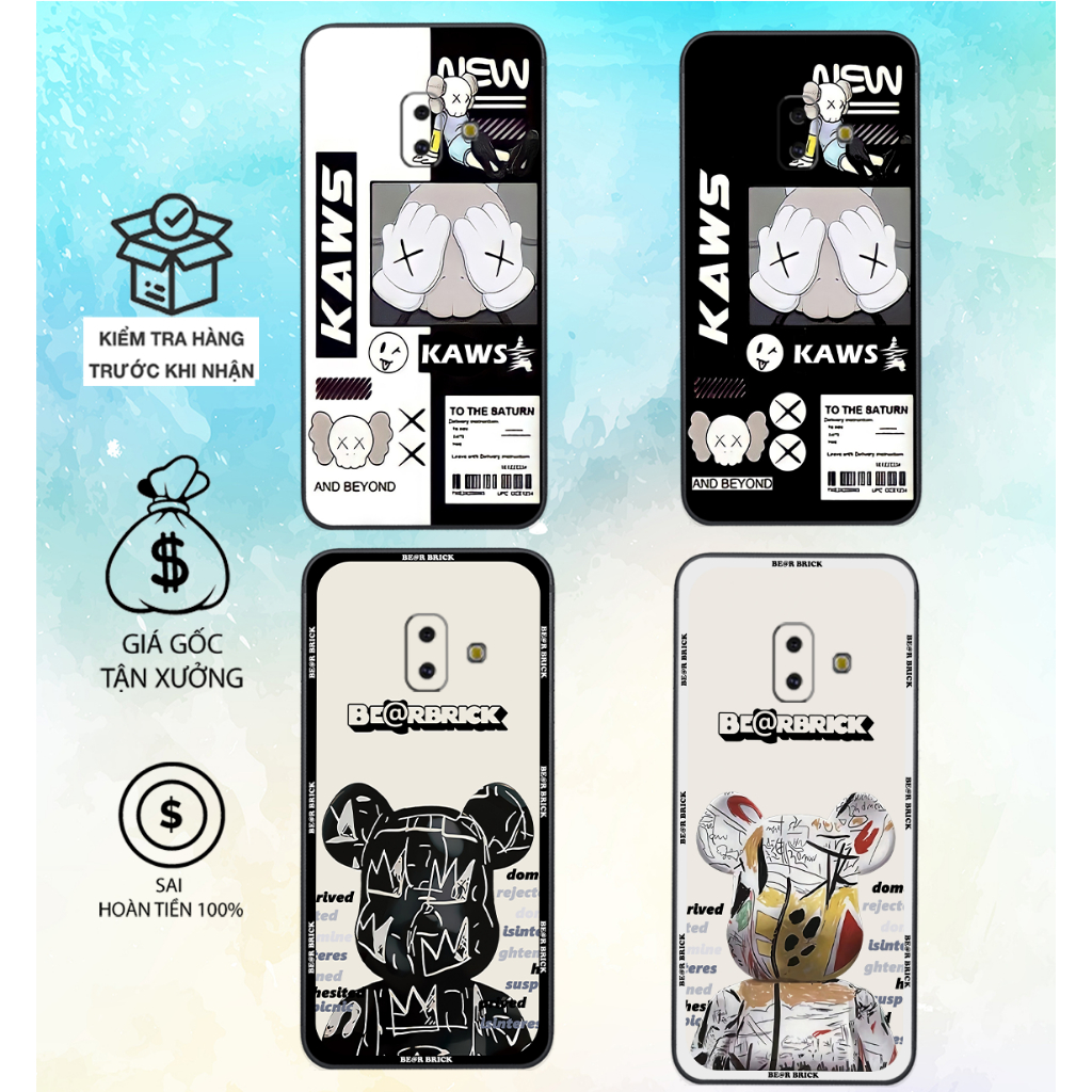Ốp lưng Samsung J6 2018 / J6 Plus / J6+ mẫu BEARBRICK mới bảo vệ camera rẻ đẹp cute