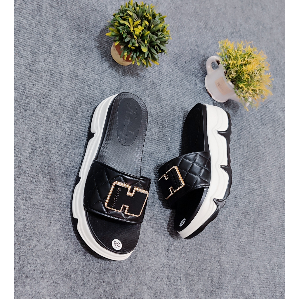 Dép xuồng - Bánh mỳ nữ Hatishoes hàng xịn PU thật 100% chuẩn phom mang ôm chân hàng siêu nhẹ