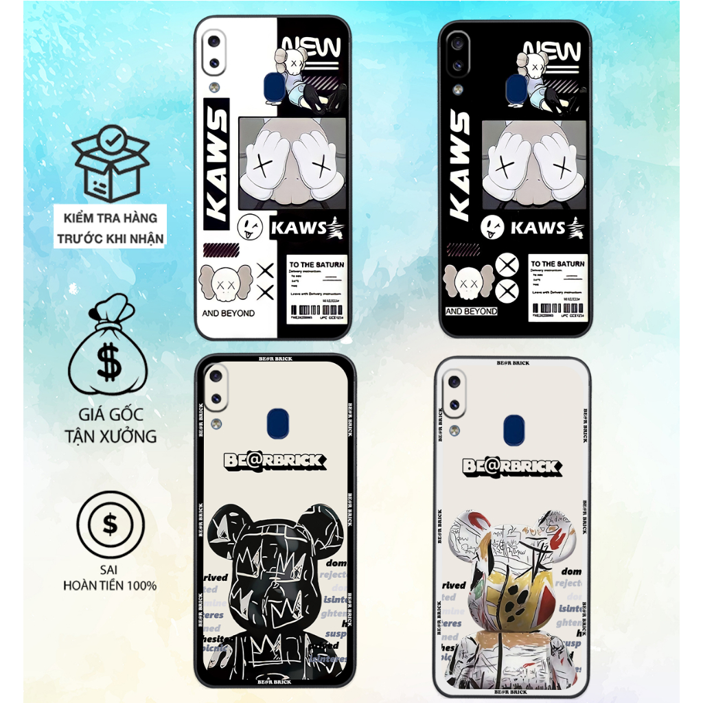 Ốp lưng Samsung A20 / A30 / M20 mẫu BEARBRICK mới bảo vệ camera rẻ đẹp cute