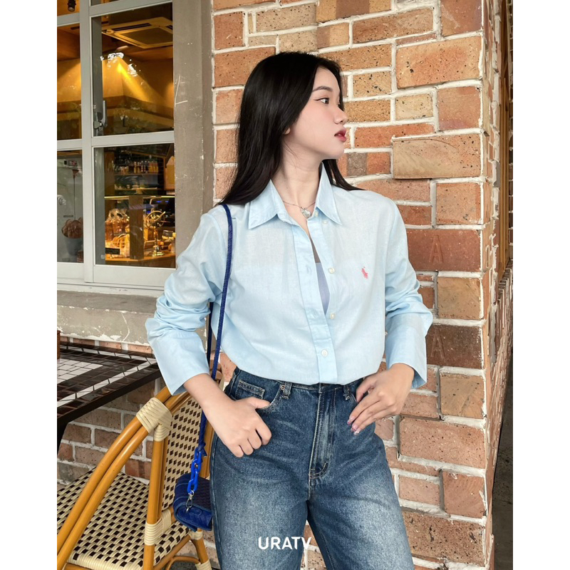 Áo sơ mi thêu P0.L0 245 chất linen phom suông