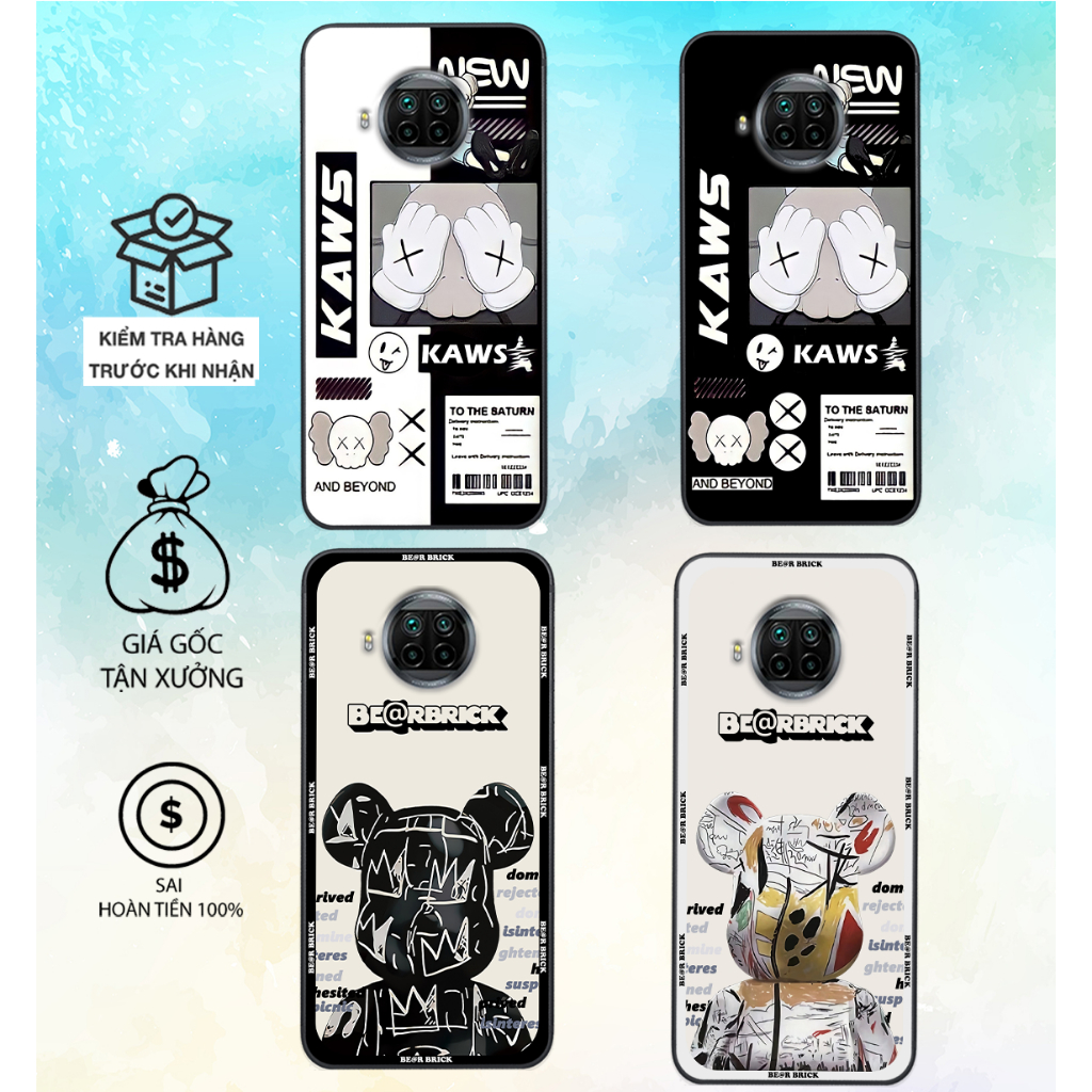 Ốp lưng Xiaomi MI 10T LITE 5G / REDMI NOTE 9 PRO 5G mẫu BEARBRICK mới bảo vệ camera rẻ đẹp cute