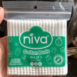 Tăm bông Niva bông thiên nhiên , que bông từ nhựa nguyên sinh