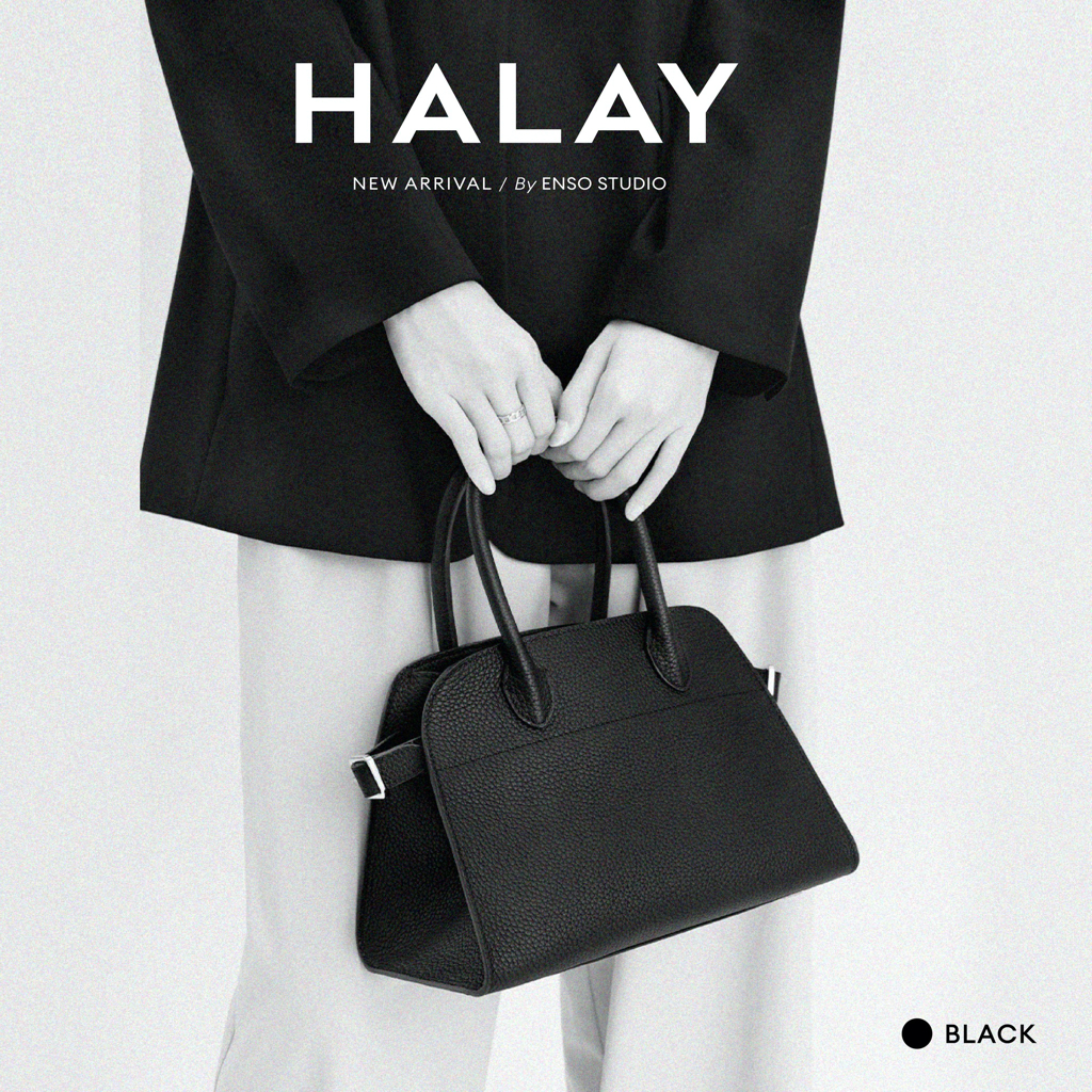 ENSO - Túi Xách Da Thật HALAY Màu Trắng