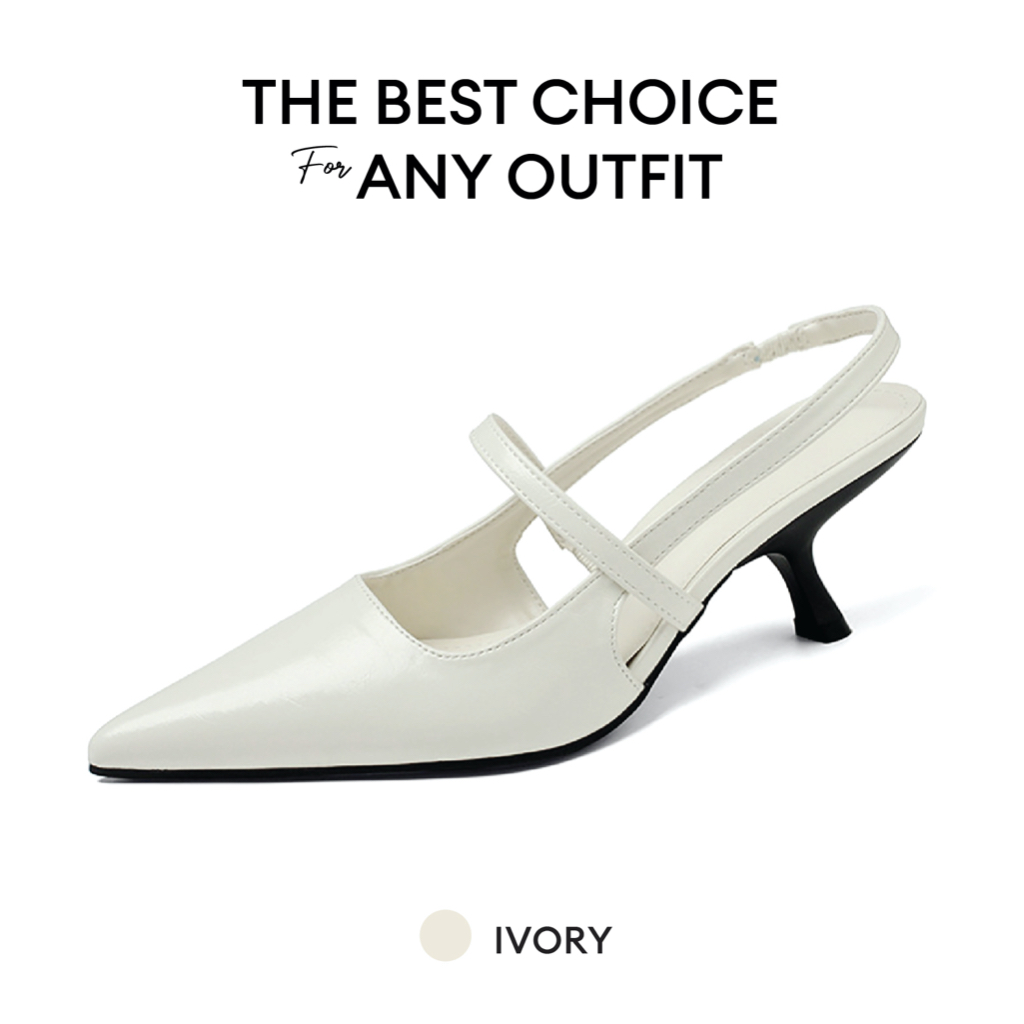 ENSO - Giày Cao Gót Da Thật GLORY Màu Đen