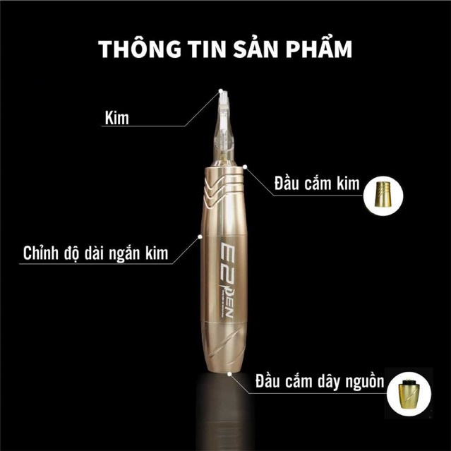 [Chính Hãng] Máy phun xăm PEN E2 MINI Máy Pen nhỏ nhẹ chuyên dùng trong phun xăm thẩm mỹ