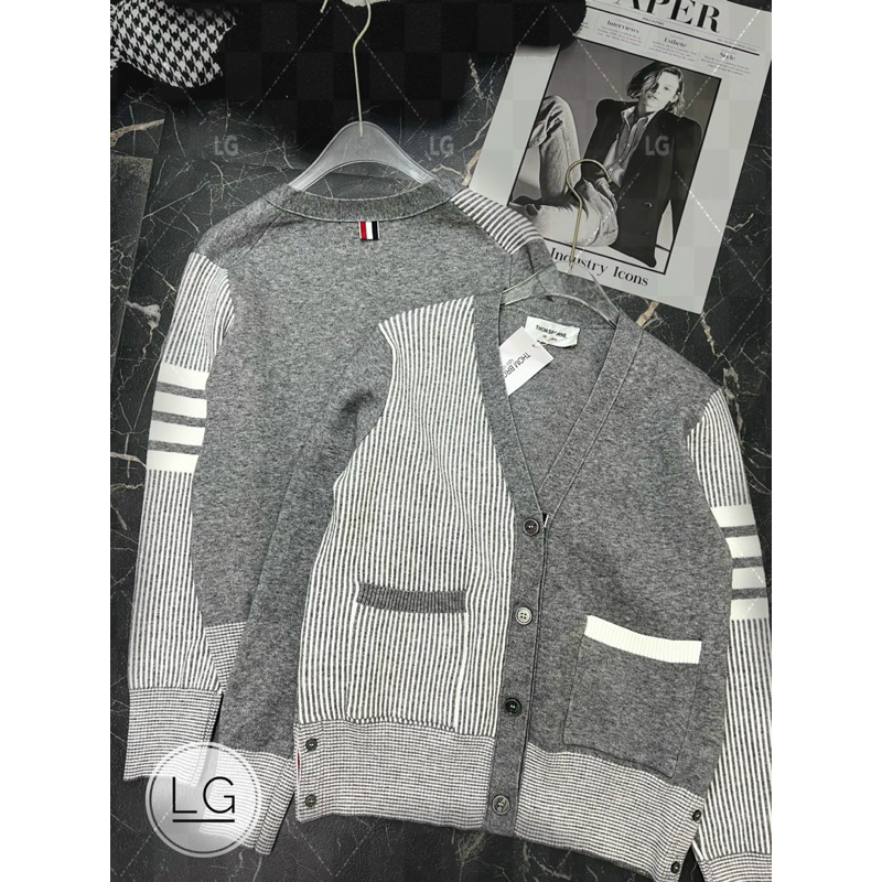 Áo cardigan len T.Bom phối sọc QCSC