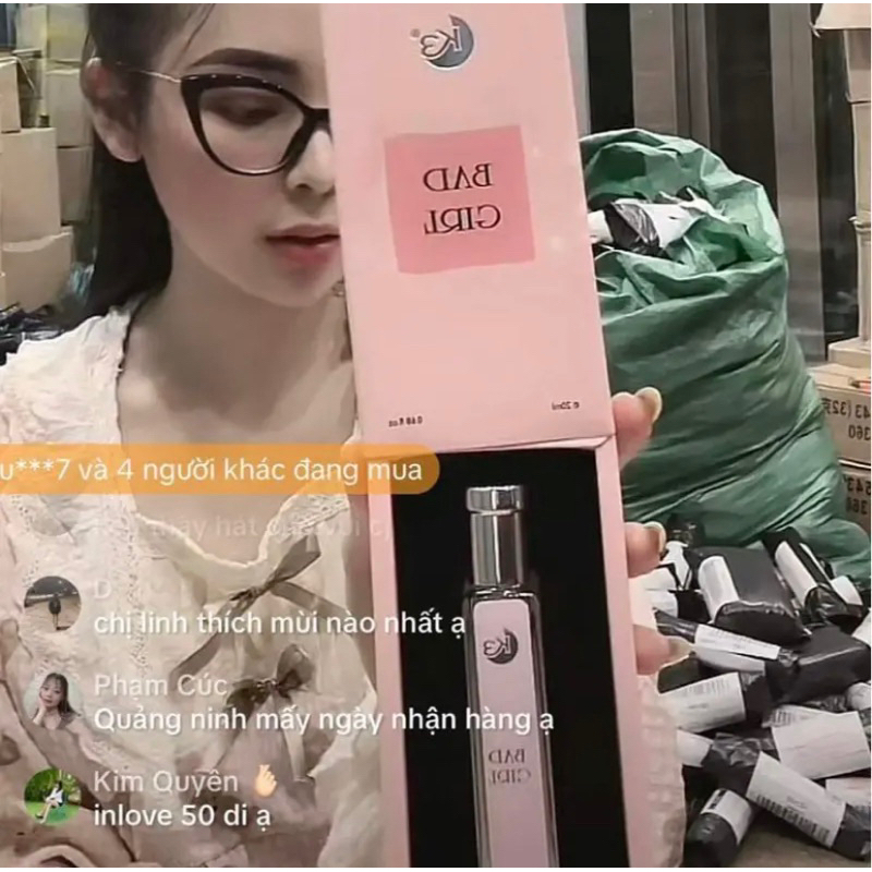 Nước Hoa Nữ K3 Bad Girl 10ml Petfume Mùi Sang Chảnhh