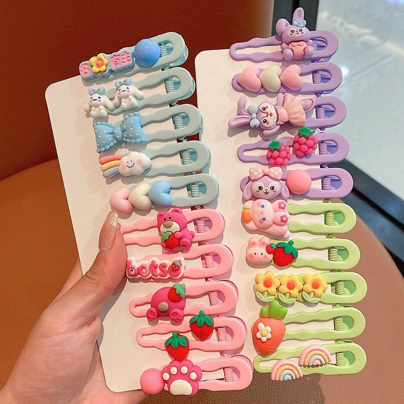 1 kẹp sắt gợn sóng cho bé dễ thương gấu dâu lotso