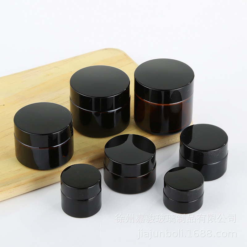 Hũ Chiết Kem Thủy Tinh Nâu Nắp Đen 5g 10g 20g 30g - Hủ Đựng Mỹ Phẩm Du Lịch. Sang Trọng Chuyên Dùng Spa