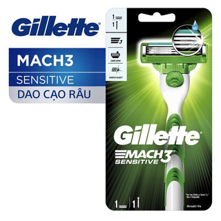 [Chính Hãng 100%]Dao Cạo Râu Gillette Mach3 Classic (1 Cán Dao + 2 Lưỡi Dao) - Mach 3 Basic cao cấp