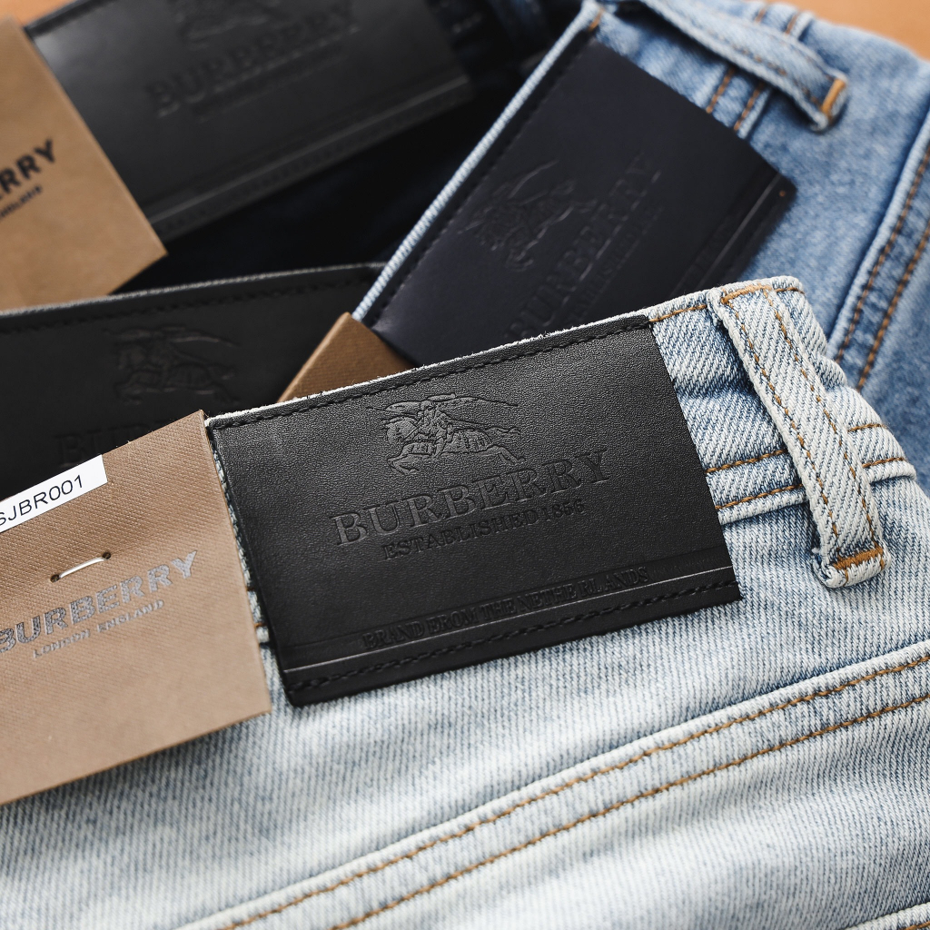 Quần Short Jean Nam XANH BẠC BURBERRY xịn logo TAG DA Thật, Khuy Nút Titan Hàng Xuất Xịn Cao Cấp Có Big Size