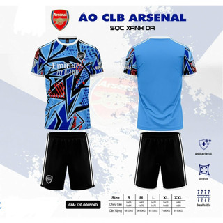Bộ đồ đá banh arsenal Màu Xanh Da