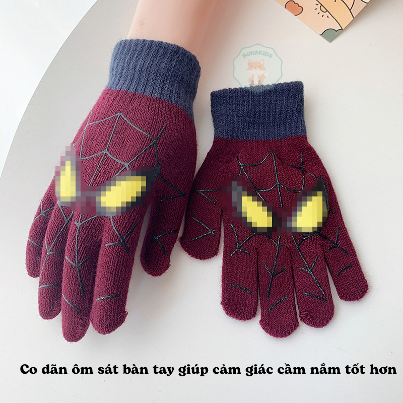 Gang tay len cho bé, găng tay siêu nhân người nhện , phù hợp cho bé từ 4-10 tuổi Buankids GT05