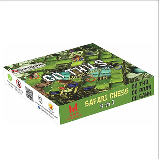 Cờ thú 3 trong 1 - cờ thú hộp giấy - boardgame
