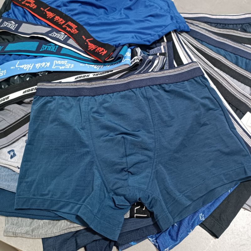 Quần lót đùi cho nam hàng nội địa Hàn chất thông hơi, mềm mát.