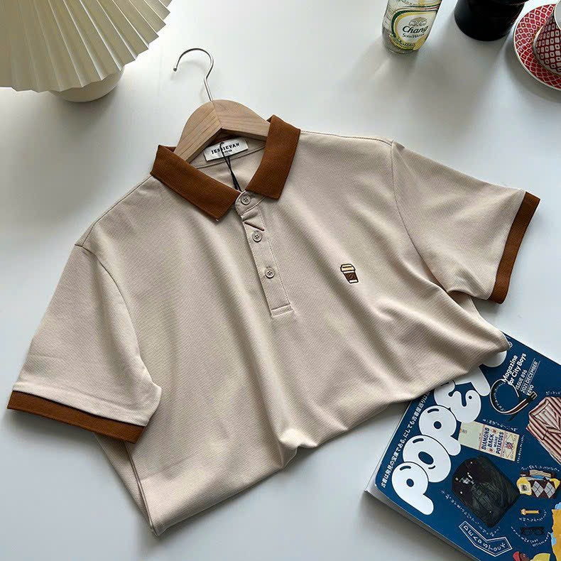Áo thun POLO thiết kế vải cá sấu cotton cao cấp ngắn tay cực hot
