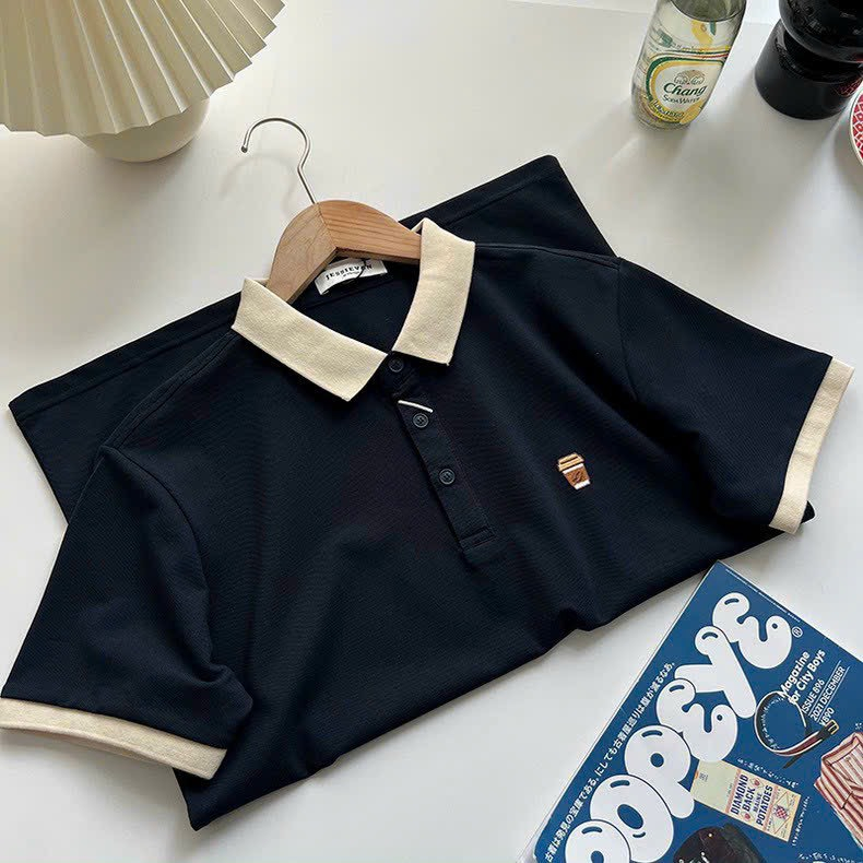 Áo thun POLO thiết kế vải cá sấu cotton cao cấp ngắn tay cực hot