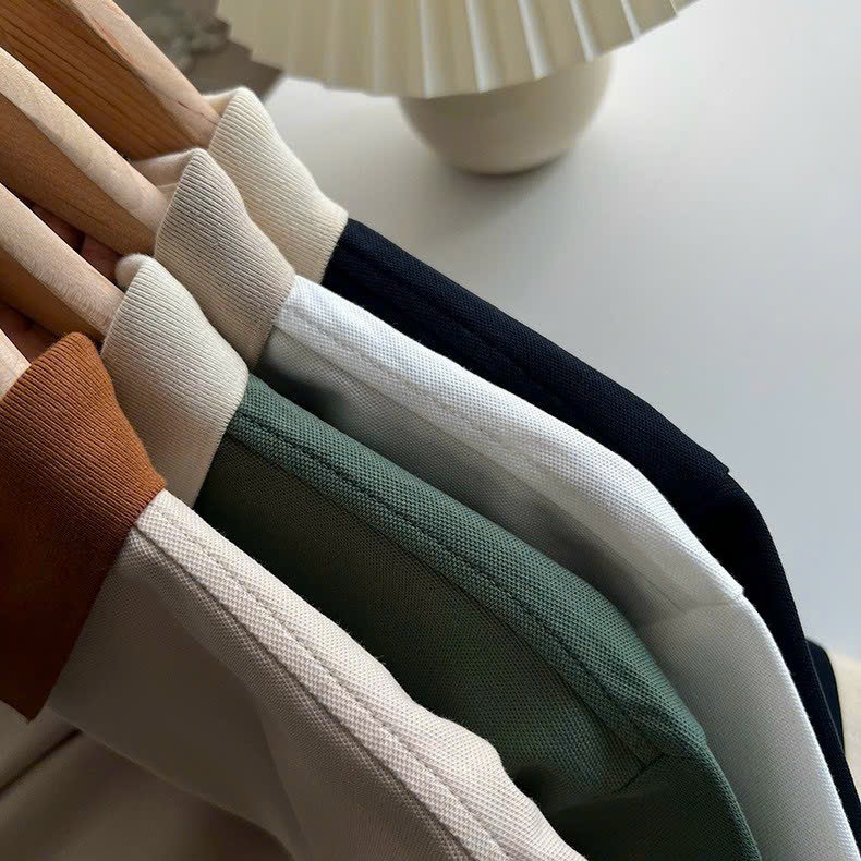 Áo thun POLO thiết kế vải cá sấu cotton cao cấp ngắn tay cực hot