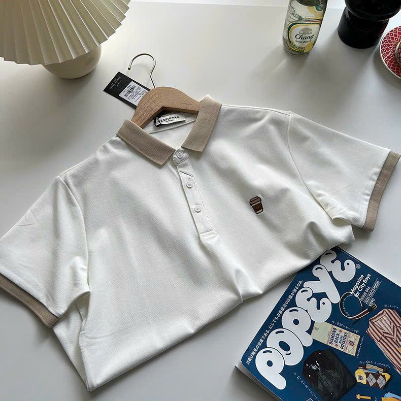 Áo thun POLO thiết kế vải cá sấu cotton cao cấp ngắn tay cực hot