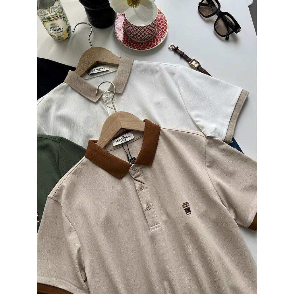 Áo thun POLO thiết kế vải cá sấu cotton cao cấp ngắn tay cực hot