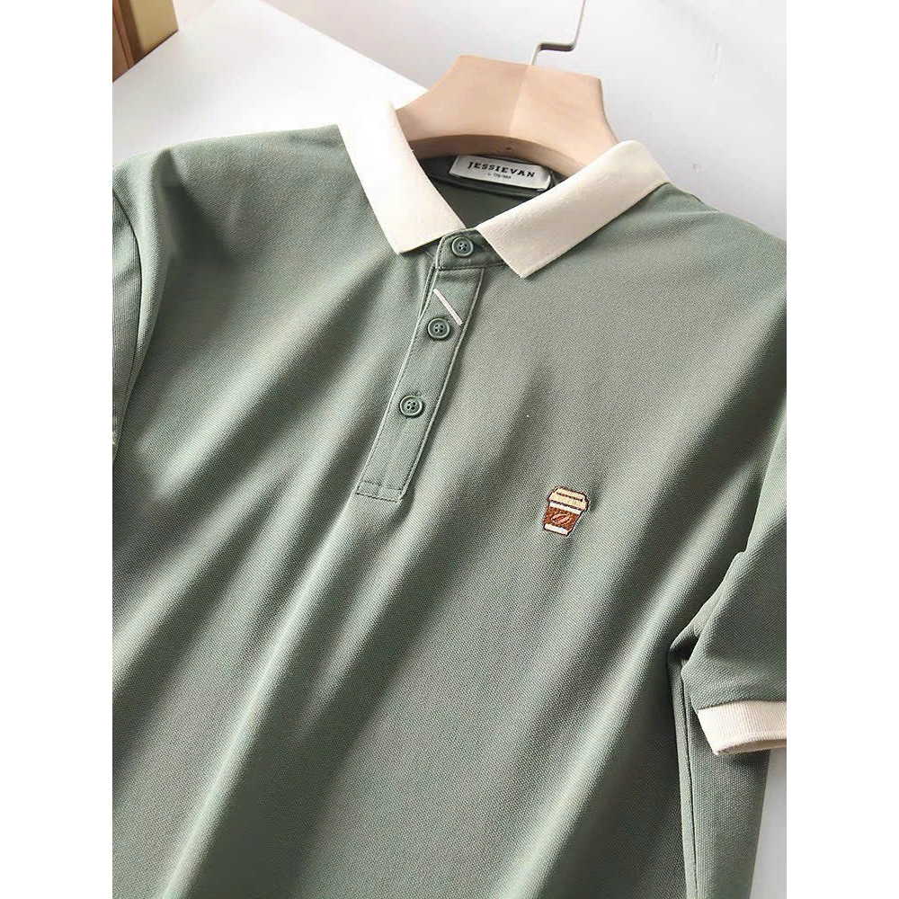 Áo thun POLO thiết kế vải cá sấu cotton cao cấp ngắn tay cực hot