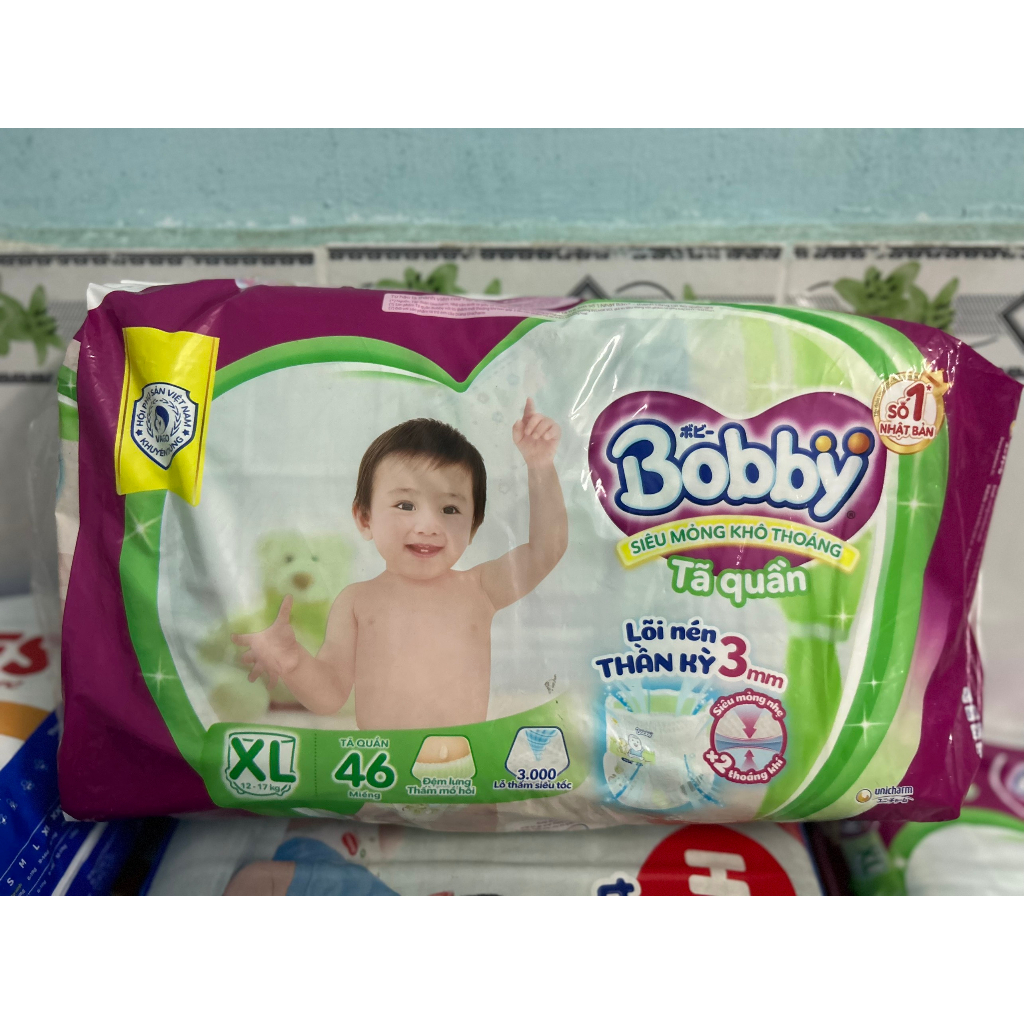 TÃ QUẦN BOBBY SIZE XL 62 + 2 MIẾNG/ 62 MIẾNG/ 46 MIẾNG/ 32 MIẾNG