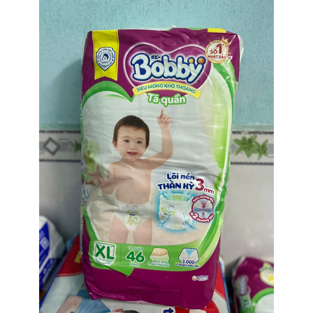 TÃ QUẦN BOBBY SIZE XL 62 + 2 MIẾNG/ 62 MIẾNG/ 46 MIẾNG/ 32 MIẾNG