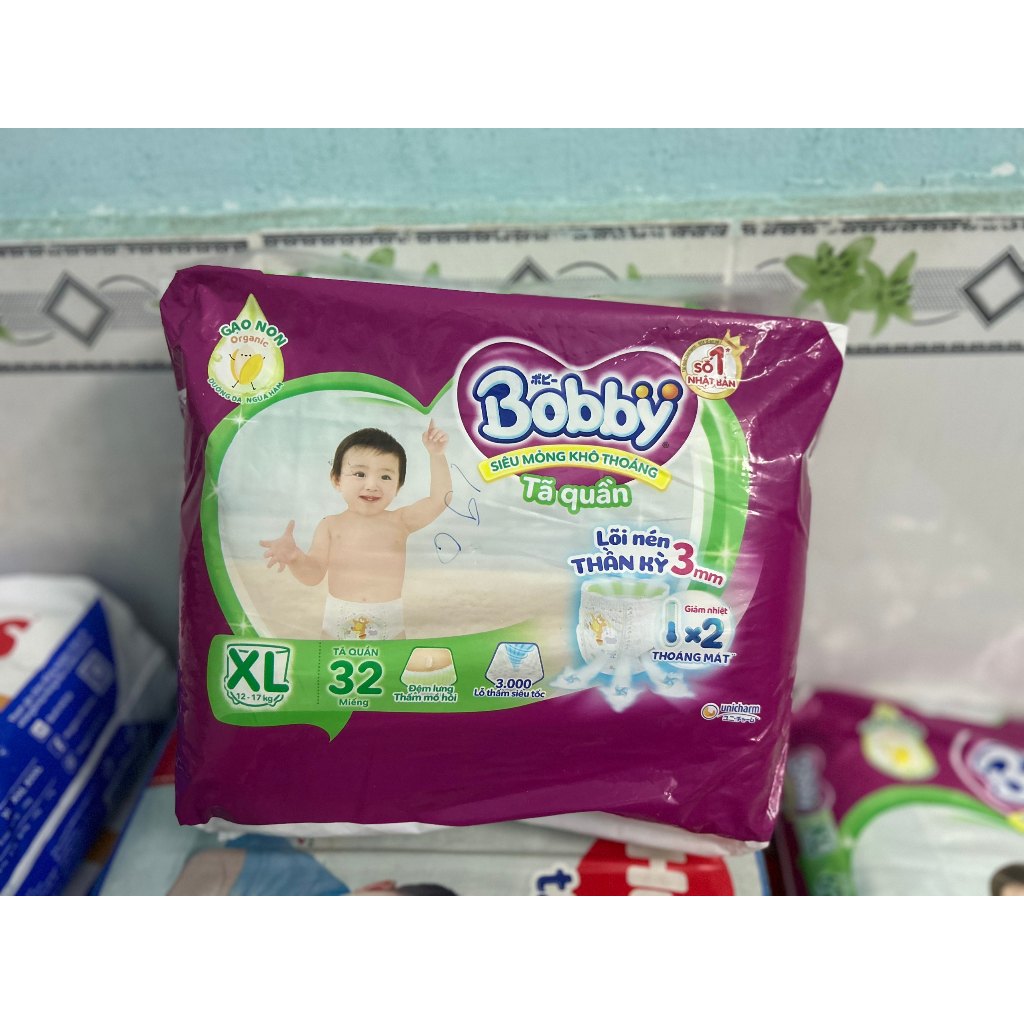 TÃ QUẦN BOBBY SIZE XL 62 + 2 MIẾNG/ 62 MIẾNG/ 46 MIẾNG/ 32 MIẾNG