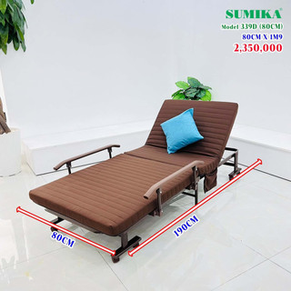 Giường xếp gọn, giường gấp gọn kiểu dáng Hàn Quốc SUMIKA 339, Rộng 70cm, 80cm, 90cm, 120cm, tải trọng 300kg.