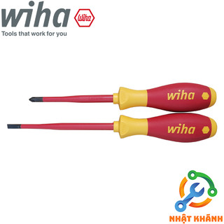 Combo 2 tua vít/ bộ 2 tua vít bake-dẹp cách điện 1000v wiha 35394 & 35391 – nhật khánh