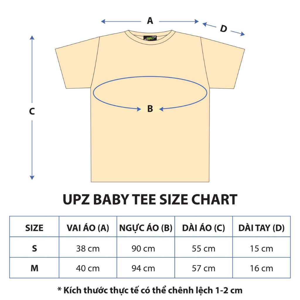 UPZ Áo Thun Baby Tee Tay Ngắn In Hoạ Tiết Cute Gang/ Together (2 Hình)