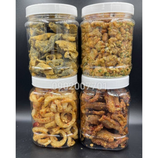 Hủ 250g Da cá trứng muối - tóp mỡ - ba rọi cháy tỏi - bì heo cháy tỏi siêu giòn ngon