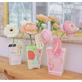 Set 5 hộp trụ giấy mini cắm hoa trang trí