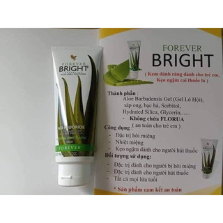 Kem Đánh Răng Forever Bright Toothgel #028FLP – Lành Tính, Ngừa Viêm Lợi, Hơi Thở Thơm Mát. Tuýp 130g