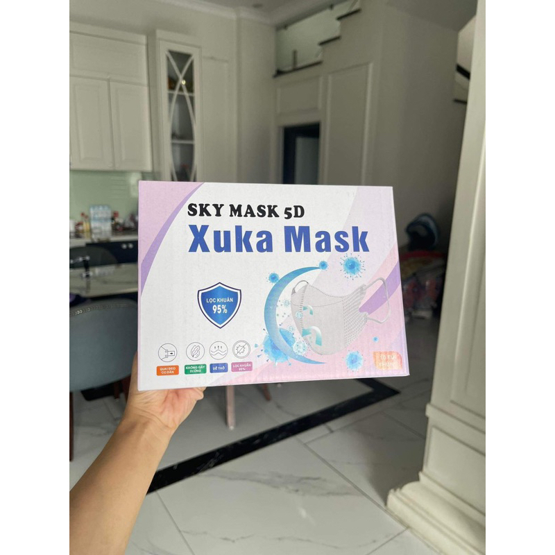 Khẩu trang 5D 𝐂𝐀𝐑𝐄𝐈𝐎𝐍 𝐌𝐀𝐒𝐊 nhiều màu chuẩn Thái Lan, quai thun, túi 10 cái