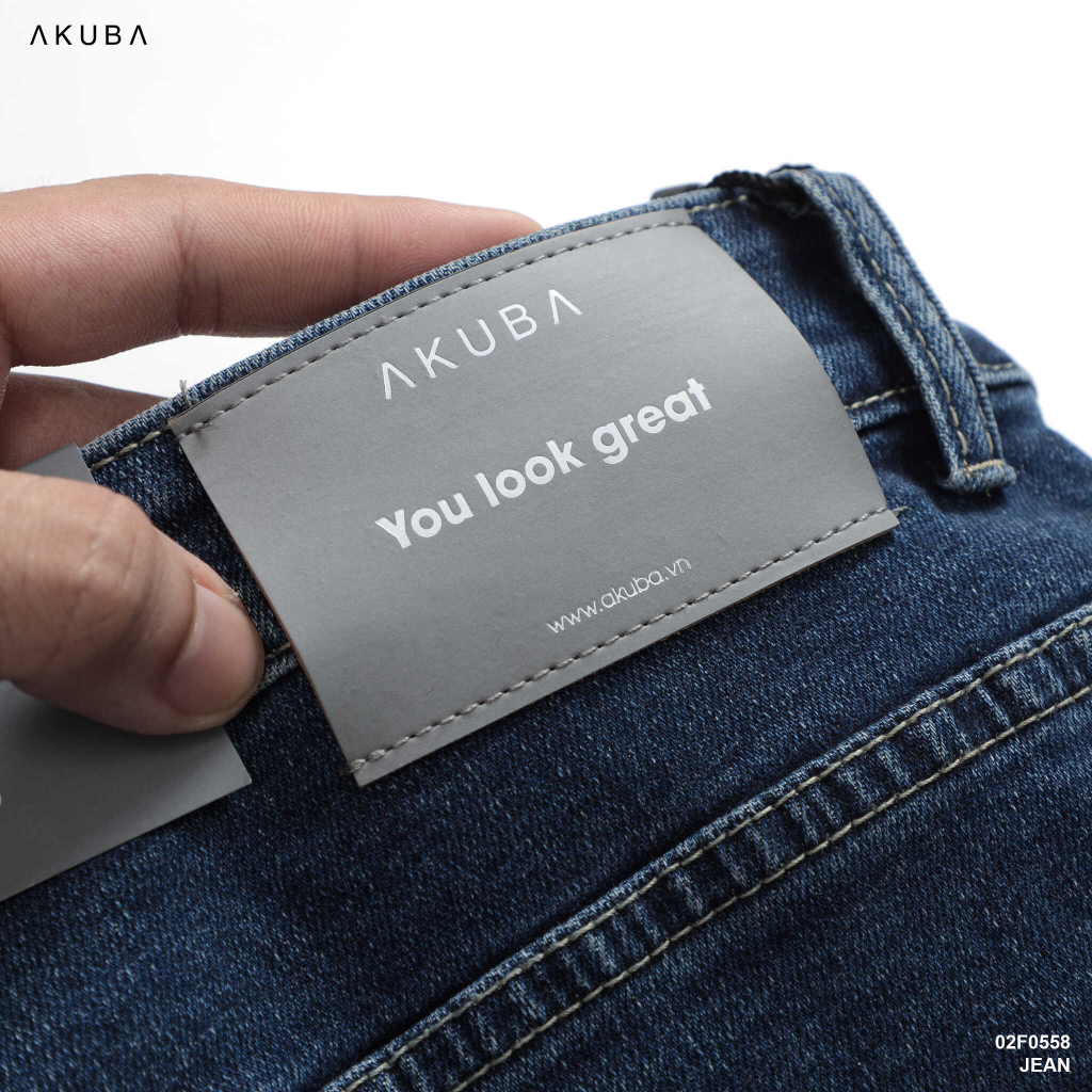 Quần jean nam Akuba form slimfit ống ôm 02F0558