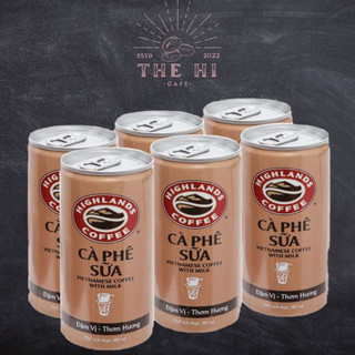 Lốc 6 lon cà phê sữa highlands coffee 185ml/lon - lốc 6 lon