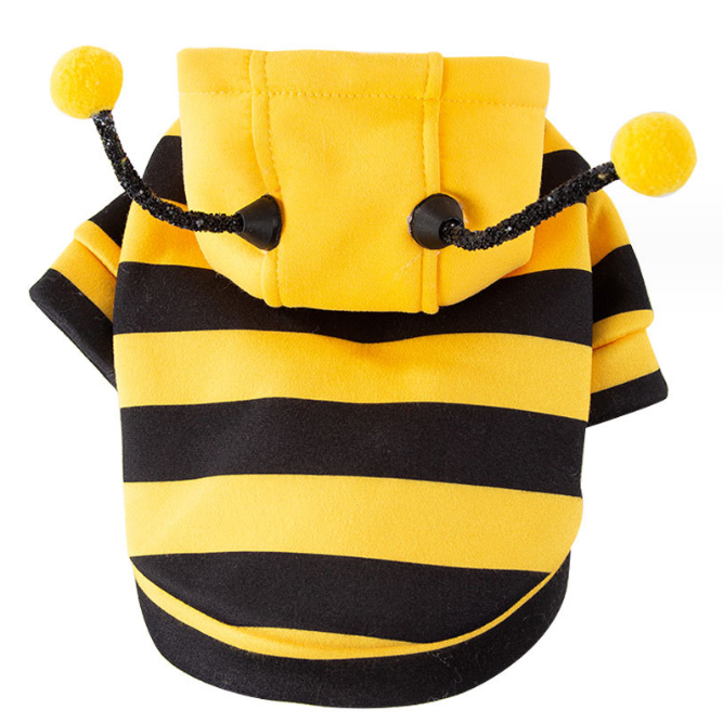 ÁO HOODIE ONG VÀNG CÓ MŨ MÙA THU ĐÔNG ẤM ÁP ĐÁNG YÊU CHO THÚ CƯNG