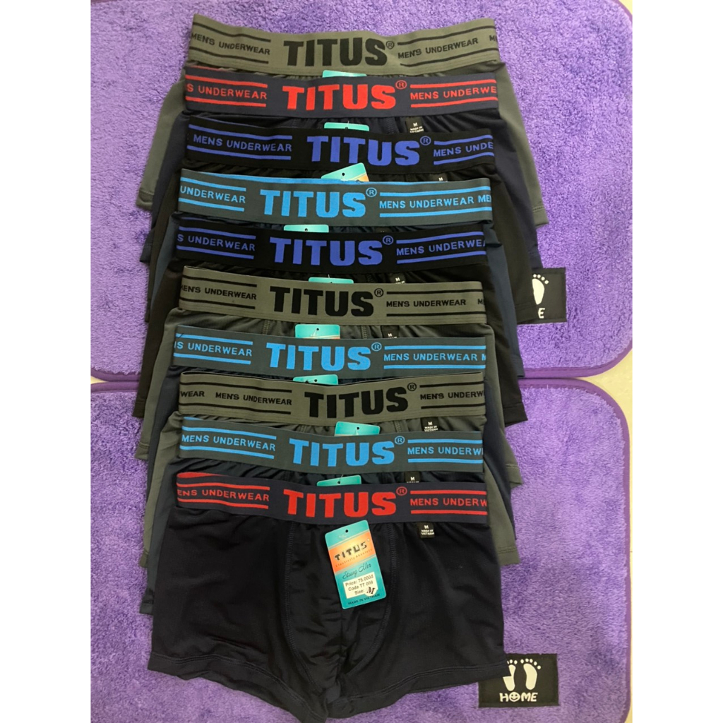 MÃ 009 - Combo 10 Cái Quần Lót Nam, Sịp Đùi Nam Lưng Bảng Titus Hàng Cao Cấp Chất Thun Lạnh Thông Hơi Cực Thoáng Mát