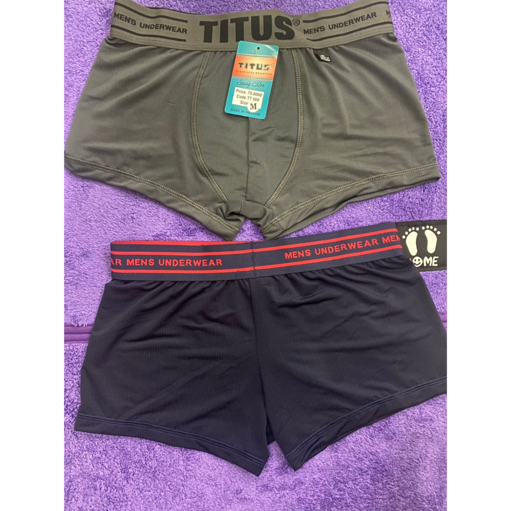 MÃ 009 - Combo 10 Cái Quần Lót Nam, Sịp Đùi Nam Lưng Bảng Titus Hàng Cao Cấp Chất Thun Lạnh Thông Hơi Cực Thoáng Mát