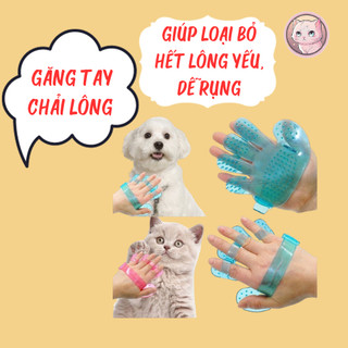 Găng tay chải lông rụng và tắm cho chó mèo! 🐶🐱