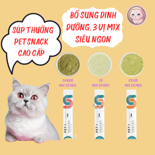 Súp thưởng PATE PETNACKS MIX cỏ mèo - Bổ sung dinh dưỡng cho thú cưng của bạn!
