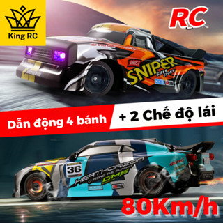 Xe Điều Khiển Từ Xa Tốc Độ Cao 80km/h, 2 Cầu, Có Điều Tốc Và Chế Độ DRIFT, Pin Sạc, Tỉ Lệ 1:18 Siêu To [King RC] DR04