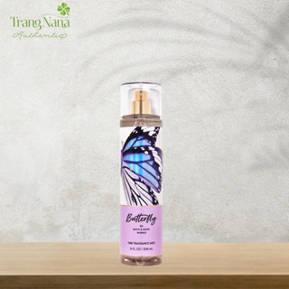 Xịt thơm body nước hoa body mist khử mùi cơ thể bath and body works full size 236ml - butterfly