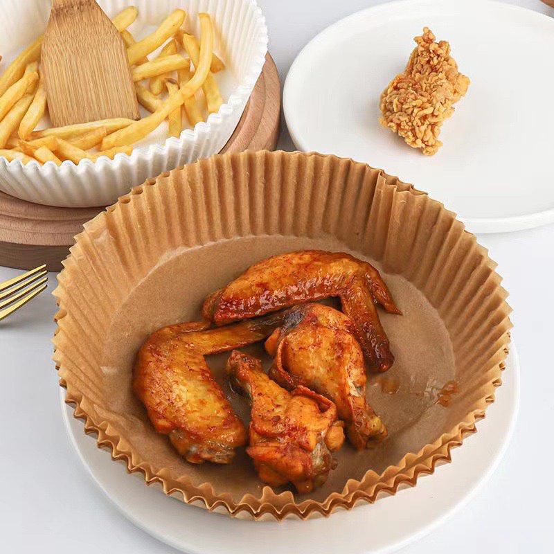 Set 50 Miếng Giấy Lót Nồi Chiên Hình Khuôn Bánh - Giảm Thiểu Tối Đa Dầu Mỡ Bám Vào Nồi Chiên