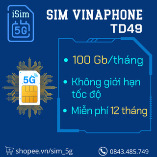 Sim Data phát WIFI Vinaphone TD49 Không giới hạn tốc độ